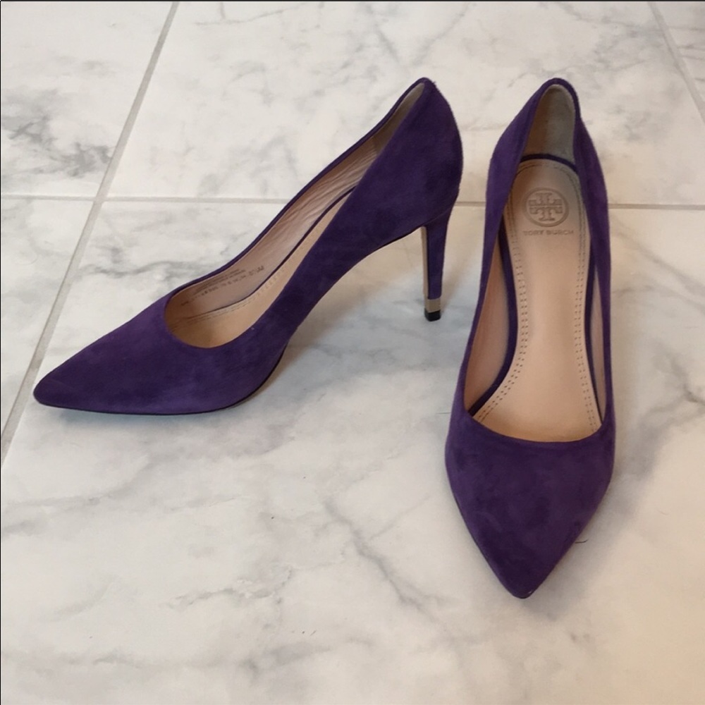 TORY BURCH Purple Suede Pumps